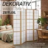 Homestyle4u Paravent Raumteiler 4 teilig Indoor Holz Natur Produktbild-Vorschau 6