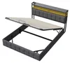 Letto imbottito INONEFT 160x200 cm con LED e porta USB di Anteprima dell’immagine prodotto 9