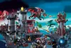 A fantasy-themed playset with knights, dragons, and castles, depicted in a dynamic battle scene. Produktbild-Vorschau