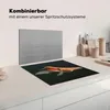 KitchenYeah© Herdabdeckplatte Kolibri - Federn - Schwarz , Produktbild-Vorschau 3