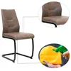 A collage showing a chair, a close-up of the chair's backrest with ventilation graphics, and a hand cleaning the chair with a cloth and spray bottle. Produktbild-Vorschau