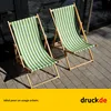 Chaise longue - rayée étroite - vert clair - pliable - en Voir les images du produit 5