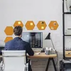 Relaxdays Filzpinnwand, 6 Stück, selbstklebende Sechsecke Produktbild-Vorschau 3