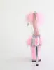 FLAMINGO-824F Damen Sandale von Pleaser, Transparent Rosa , Produktbild-Vorschau 4