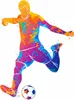 111 Wandtattoo Fussball Spieler bunt  - 930 x 1250 mm Produktbild-Vorschau 1