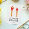 Mr. & Mrs. Panda Postkarte Streichhölzer - Weiß - Geschenk, Produktbild-Vorschau 2