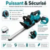 AJIEQAQ Taille-haie sans fil 21V, Moteur Brushless 1000W, Voir les images du produit 4
