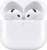 A pair of white AirPods are shown inside their charging case, which is open. A small green LED light is visible on the front of the charging case. Náhľad obrázku produktu
