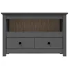 vidaXL TV-kast, grijs, 79x35x52 cm, massief grenenhout Productafbeelding-voorbeeld 5