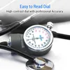 A close-up of a manual blood pressure monitor with a stethoscope. Produktbild-Vorschau