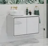 Skříňka pod umyvadlo 78 cm AMPHION - bílá / černá Náhled obrázku produktu 1
