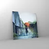 Bilder auf glas - Frau Straße Haus - 40x40cm - Glasbilder - Produktbild-Vorschau 4