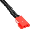 A close-up shot of a black wire leading to a red connector with two openings. Voir les images du produit