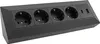 4-fach Steckdosenblock, USB-A+C, schwarz, Aufbaumontage, Produktbild-Vorschau 2