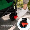 Skladací terénny vozík SAMAX so strechou - čierny / červený Náhľad obrázku produktu 6