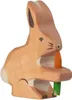 CONIGLIO IN LEGNO con carota in legno Anteprima dell’immagine prodotto 2
