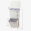 Livingandhome Mülleimer 38L mit 4 Rollen – 2-geteilt für Produktbild-Vorschau 6