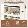 Úzký pojízdný úložný vozík - 4 patra, 20 cm, bílá/přírodní Náhled obrázku produktu 3