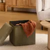 Pufa składana ARUM sztruksowa 38 x 38 x 38 cm Podgląd zdjęcia produktu 3