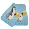 Mr. & Mrs. Panda Fußmatte Fürs Auto Pinguin Bier - Eisblau Produktbild-Vorschau 2