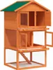 A three-tiered wooden pet house with a green roof, shown against a white background. Náhľad obrázku produktu