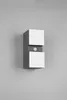 A modern, gray and white LED wall light with a motion sensor, mounted on a gray wall. Anteprima dell’immagine prodotto