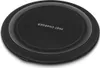 A black wireless charger is shown from a slightly elevated angle against a white background. Produktbild-Vorschau