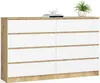 BDW, komoda s 8 zásuvkami, 160x40x99 cm, K160, dub Artisan Náhled obrázku produktu 1