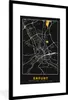 MuchoWow® Gerahmtes Poster Schwarz und Gold - Stadtplan - Produktbild-Vorschau 1