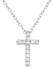 Kreuz Kette: Zirkonia Anhänger Halskette Silber 925 Produktbild-Vorschau 1