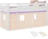 Lit superposé 90x200 cm avec Matelas Lit mezzanine en Bois Voir les images du produit 3