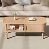 okwish ovaler Couchtisch mit Rollladen und offenen Fächern, Produktbild-Vorschau 2