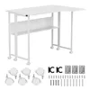 Klaptafel / bijzettafel Maclean, wit, mobiel, 100 x 73 cm, Productafbeelding-voorbeeld 4