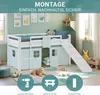 Homestyle4u Kinder Hochbett 90x200 Rutsche Matratze Vorhang Produktbild-Vorschau 4