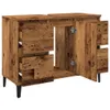 vidaXL Mobiletto lavabo in legno vecchio 80x33x60 cm Anteprima dell’immagine prodotto 5