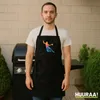 Huuraa Schürze bunte Handball Silhouette Schwarz mit Produktbild-Vorschau 3