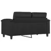 The Living Store Canapé 2 places noir 120 cm similicuir Voir les images du produit 6