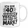40 Geburtstag Tasse Geschenk Ich Bin 40 Geworden Vierzig Produktbild-Vorschau 1