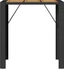 vidaXL Garten-Bartisch mit Holzplatte Schwarz 105x80x110 cm Produktbild-Vorschau 5
