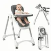 Hochstuhl Baby Klappbar 2 in 1 mit Rollen, Höhenverstellbar Produktbild-Vorschau 1
