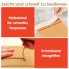 A collage of images showing how to use self-adhesive packaging. Produktbild-Vorschau