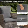 COSTWAY Set di mobili da giardino in polyrattan 3 pezzi con Anteprima dell’immagine prodotto 6