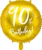 1 ballon en plastique Happy Birthday 90 anniversaire Voir les images du produit 1