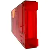 A red taillight lens for a vehicle, shown from a side angle against a white background. Produktbild-Vorschau