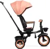 A pink and black tricycle for children, shown against a white background. Produktbild-Vorschau