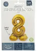 Stehender Folienballon Zahlen 28"/72cm | Gold Zahl: 8 Produktbild-Vorschau 2
