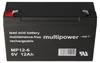Multipower MP12-6 Blei Akku mit 4,8mm Faston Stecker 6V, Produktbild-Vorschau 6