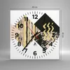 Wanduhr - Quadrat - Glasuhr - Abstraktion Diamant Gürtel - Produktbild-Vorschau 3