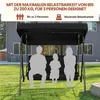 Yaheetech Hollywoodschaukel mit Sonnendach, 3-Sitzer Produktbild-Vorschau 4