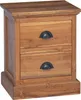 vidaXL Table de nuit avec tiroirs Nature 40 x 30 x 50 cm Voir les images du produit 2